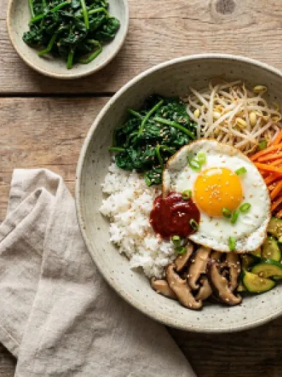 Bibimbap with Sesame Vegetables