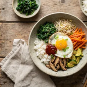 Bibimbap with Sesame Vegetables