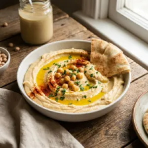 Creamy Hummus from Scratch