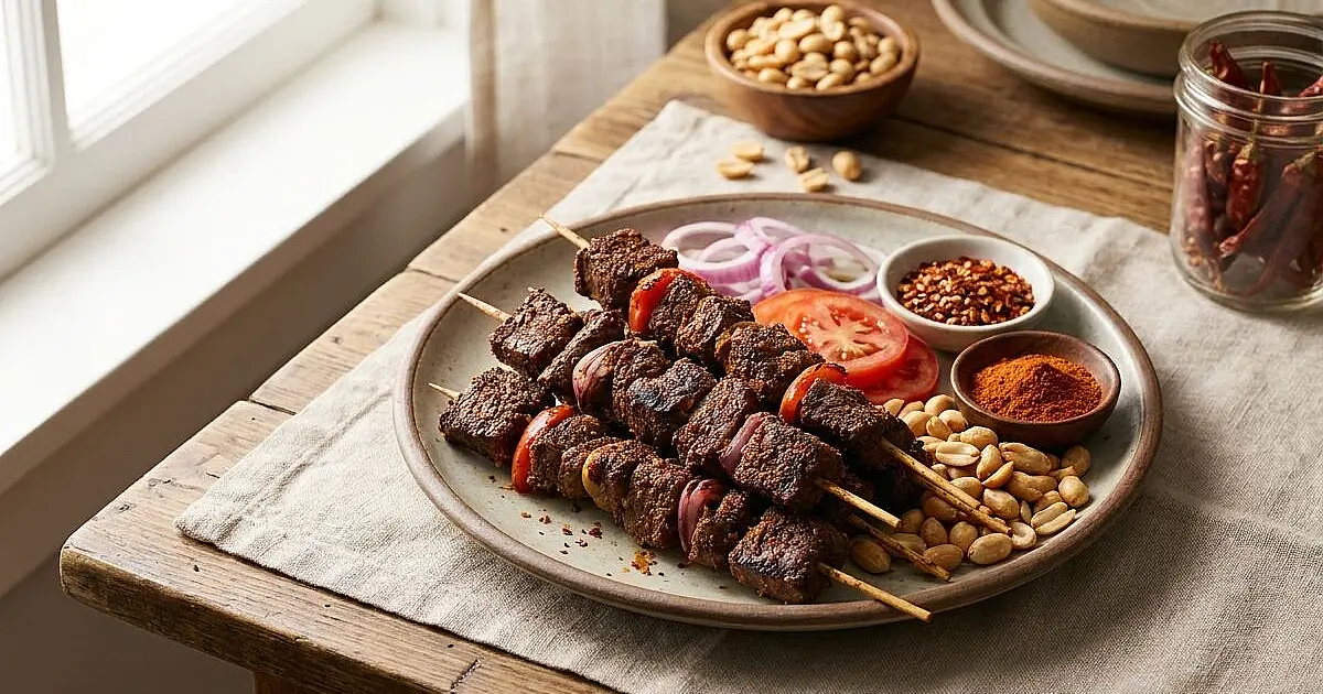 Beef Suya Skewers