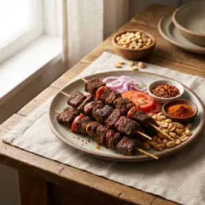 Beef Suya Skewers