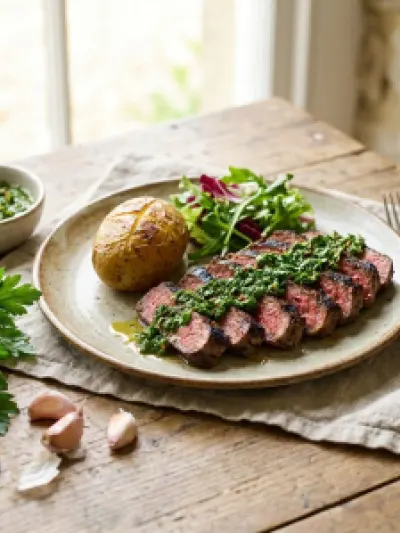 Grilled Steak with Chimichurri