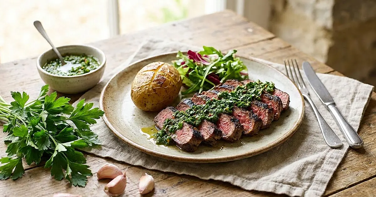 Grilled Steak with Chimichurri