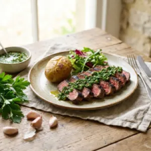 Grilled Steak with Chimichurri