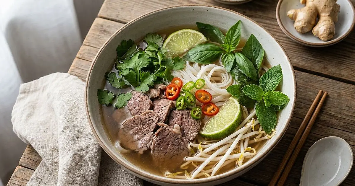Pho Bo Vietnamese Beef Noodle Soup